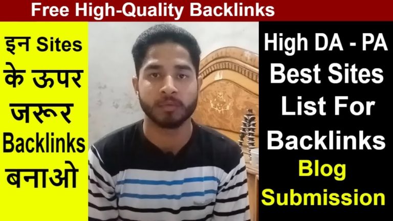 Free High Quality Backlinks - Improve Search Engine Ranking | SEO Blog Submission