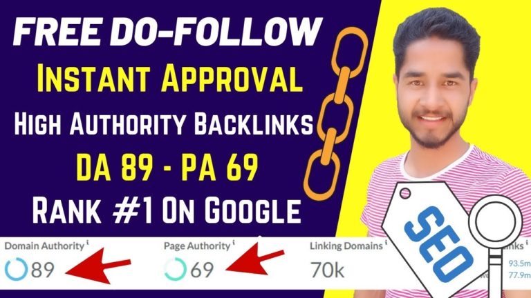Free Quality DoFollow Backlinks Instant Approval High DA & PA | Off Page SEO - Link Building