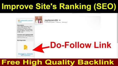 Free High Quality Do-Follow Backlink |  Improve your Site's Ranking (SEO)
